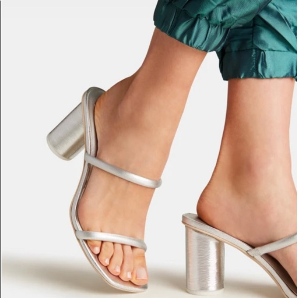 Dolce Vita Metallic Square-Toe Sandals